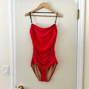J. Crew Long Torso Ruched One Piece Swimsuit Sz 14y nnjj